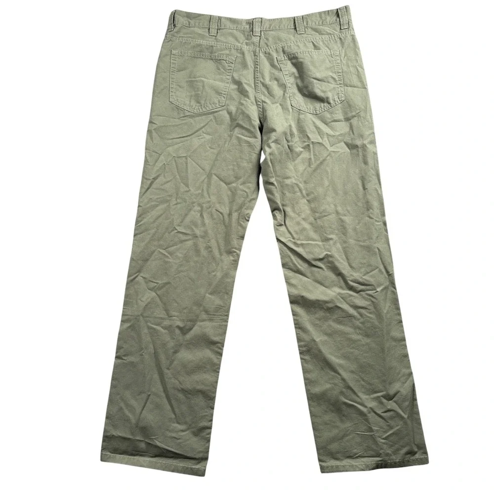 Blue Mountains Canvas Pants Mens 39x33 (Tag 38x34) Green Workwear Utility Earthy